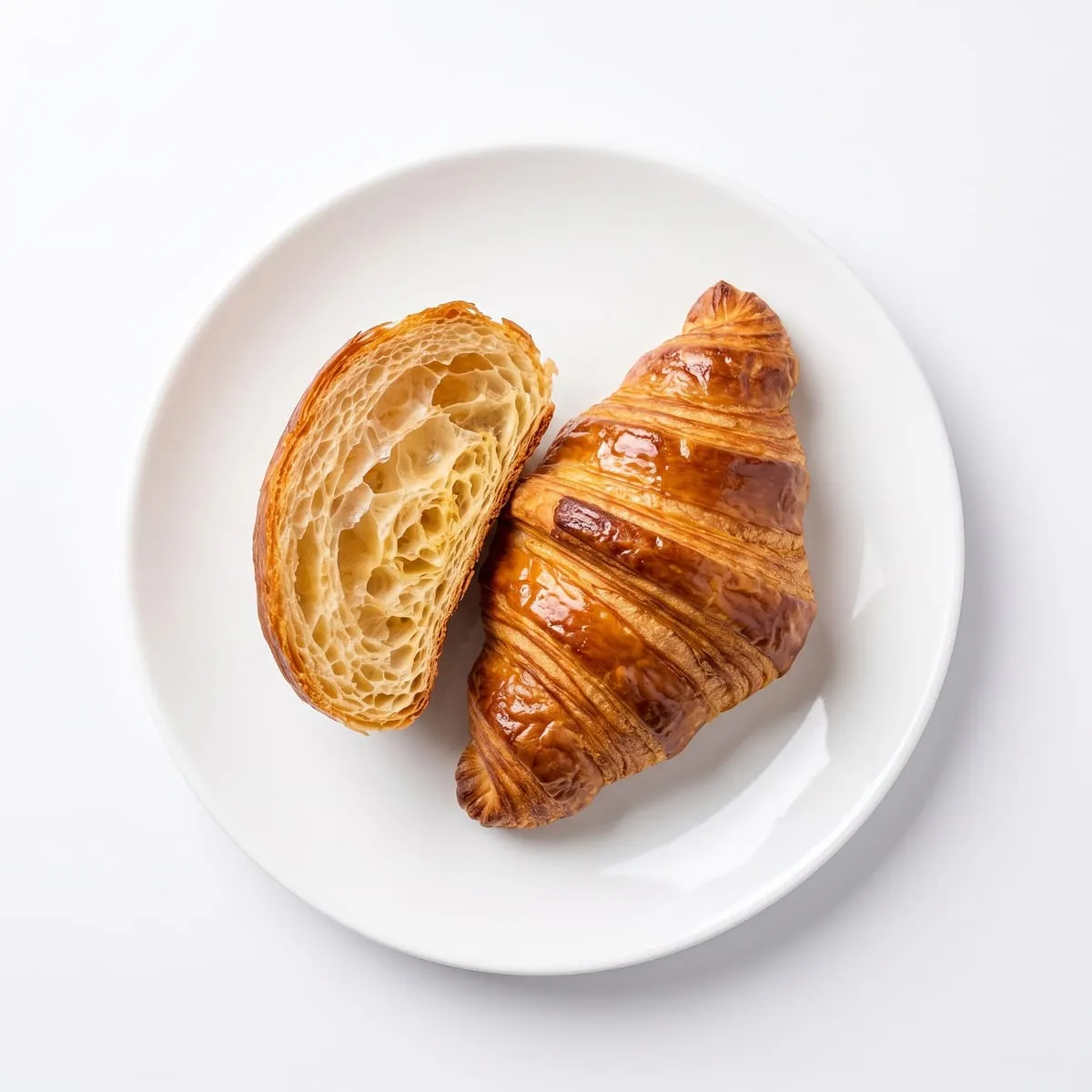 Croissant zonder suikerwater.