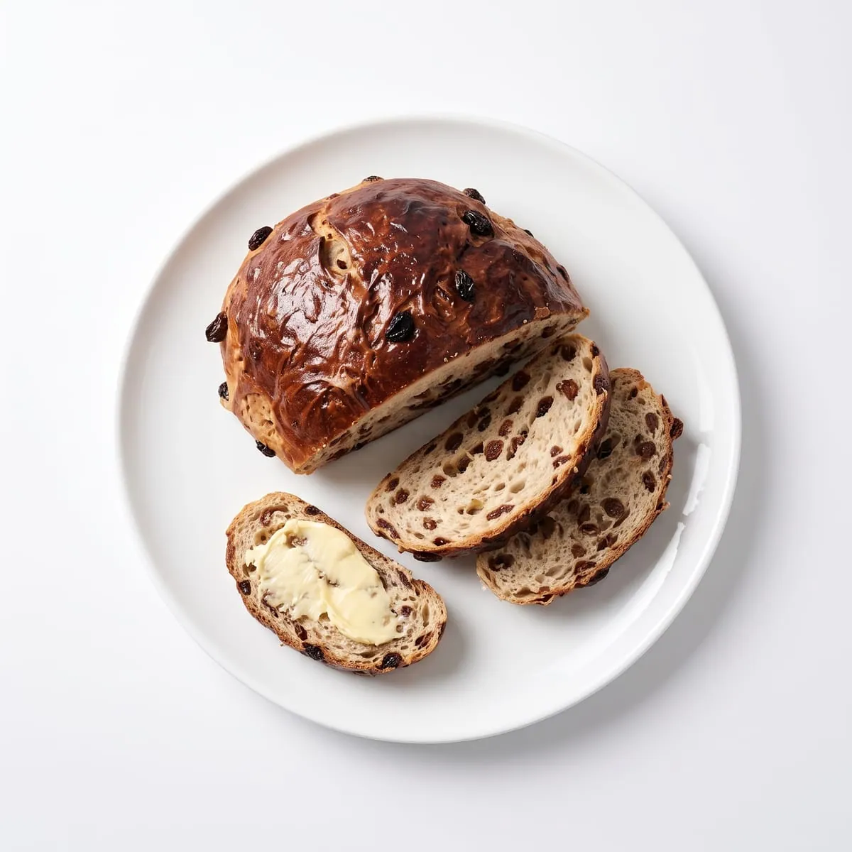 Klein suiker-rozijn brood