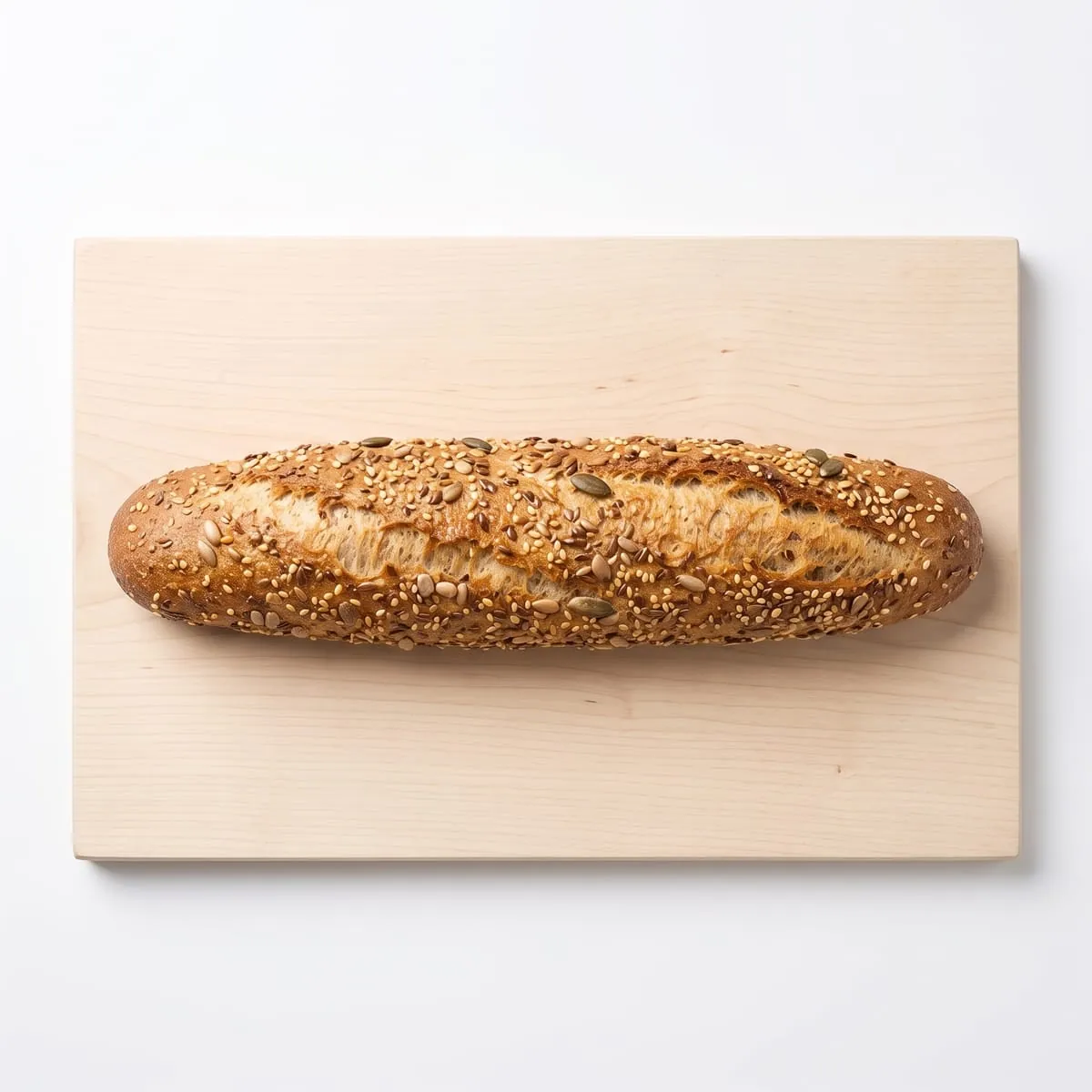 Meergranen rustiek stokbrood, verkrijgbaar in